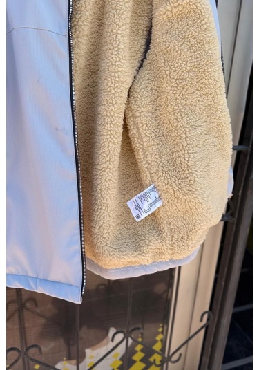 Erkek Çocuk Sabit Kapüşonlu Metal Armalı İçi Kürklü Mont Km3987 Gri