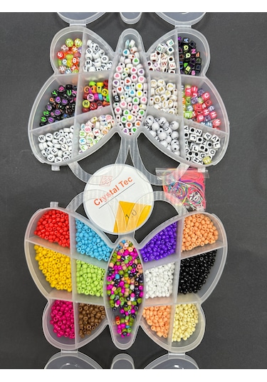 Kelebek Desenli Kutuda Kendin Yap Hobi Takı Yapım Seti