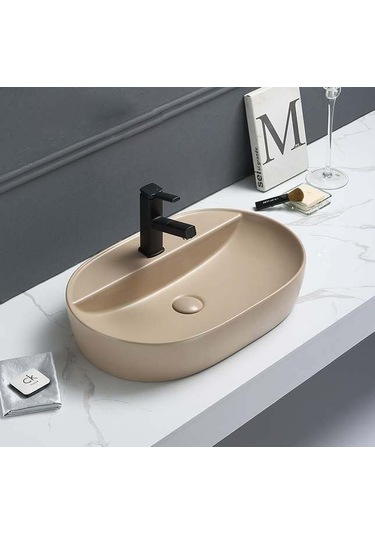 Puroser Letoon Bej Tezgah Üstü Çanak Lavabo