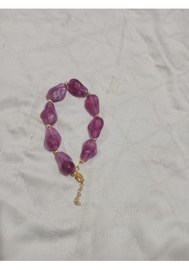 Mor Kaya Modeli Bileklik Mor