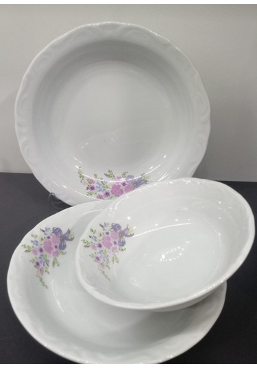 Porland Porselen Buket 18 Parça Yemek Takımı