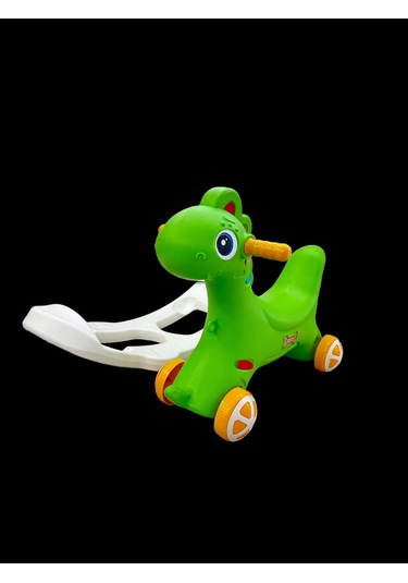 Sallanan Yeşil Dinazor Sallanan Ve Tekerlekli Dino