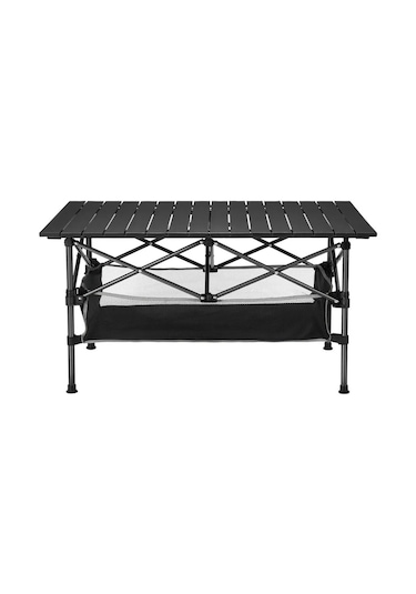Family Large Katlanabilir Alüminyum Kamp Masası - Siyah