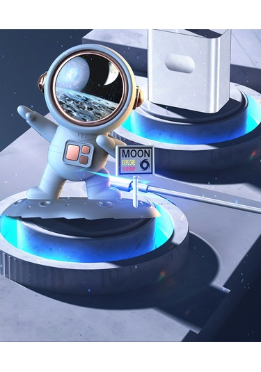 Bluetooth Astronaut Kablosuz Usb Hoparlör Ağır Bas Hıfı Ses Kalitesi