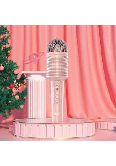 Flybuy Soaiy Mc8 Kablosuz Karaoke Mikrofonu, Bluetooth Hoparlör, 2'li Ktv Oynatıcı, Dahili Ses Kartı, Taşınabilir