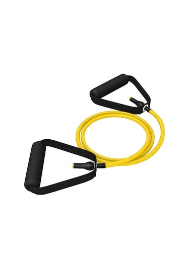 Sarı Yoga Fitness Çekme Halatı 5 Seviye Güç Eğitimi İçin Elastik Direnç Bandı Sarı