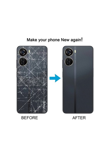 Cbtx Zte Blade V40 Tasarım Pil Arka Kapağı Uyumlu Gri