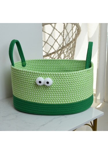 Yystore Depolama Sepeti W201-4873 Karikatür Pamuk İpliği Örgü Muhtelif Depolama