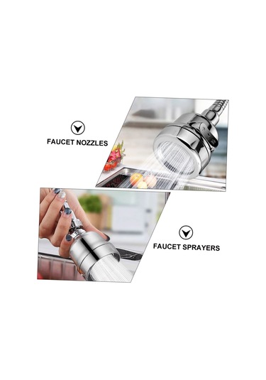 Kontonty 2 Adet Musluk Duş Mutfak Musluğu Musluğu Dönen Musluk Gümüş