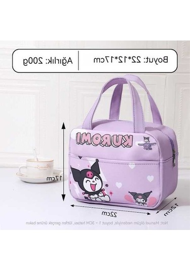 Pazly Öğrenciler İçin Pratik Öğütle Yemek Çantası Mor Renk Mor