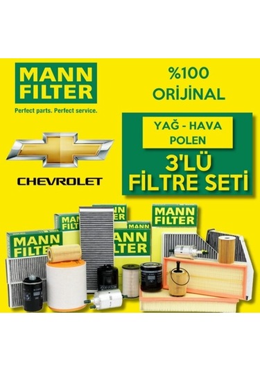 Chevrolet Kalos 1.2 Mann-Filter Filtre Bakım Seti 2005-2008