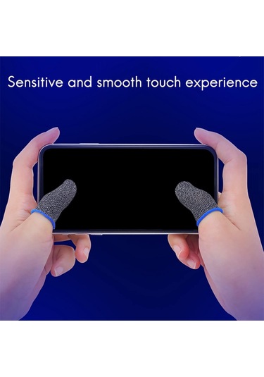 Kosona Yüksek Hassasiyetli Oyun Parmak Kılıfı - Ter Emici, Esnek, Gümüş Fiber Malzeme