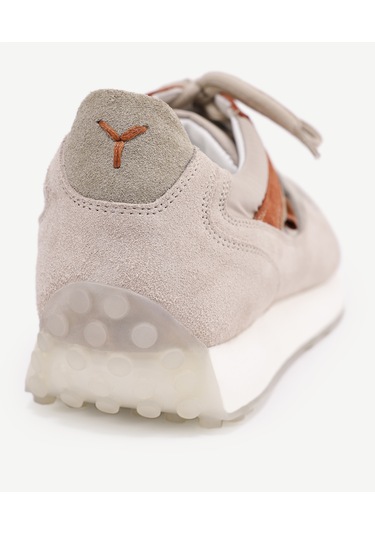 Yargıcı Kumaş Detaylı Deri Sneaker 24yeay4474x 017 Bej