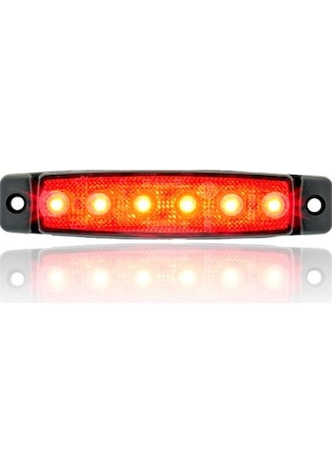 SANEL 6 LEDLİ KIRMIZI PARMAK LED 24V LAMBA BASAMAK AYDINLATMA 24V