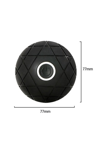 Dm 3d Titreşimli Yoga Topu - Kas Gevşetme, Masaj, Fitness, Şarj Edilebilir Silikon El Topu Siyah Gri Gri - Siyah