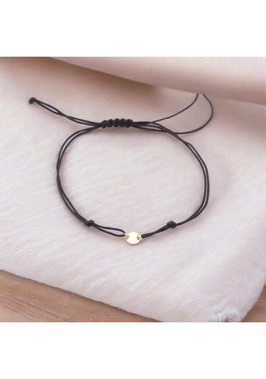 Glorria Altın Yuvarlak İpli Bileklik Renkli Çok Renkli