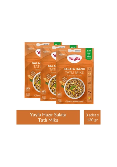 Yayla Salata Hazır Tatlı Miks 120 Gr X 3 Adet
