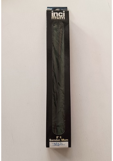 İkili Şamdan Mum 2x25cm Yeşil