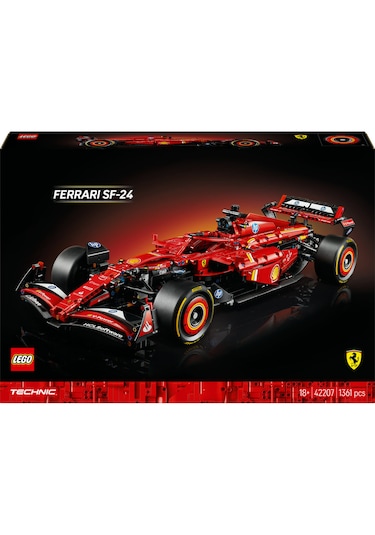 LEGO® Technic Ferrari SF-24 F1 Araba 42207 - Yetişkinler için Koleksiyonluk Yaratıcı Yarış Arabası Modeli Yapım Seti (1361 Parça)