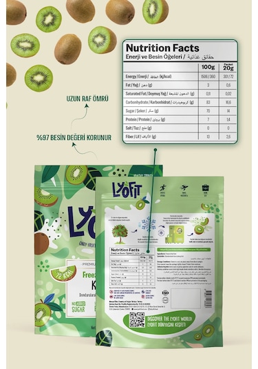 Lyofit Food Freeze Dried Kivi 20 G