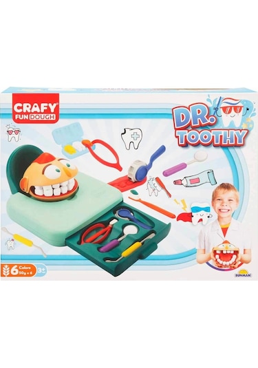 Crafy Dr. Toothy Oyun Hamuru Seti 15 Parça