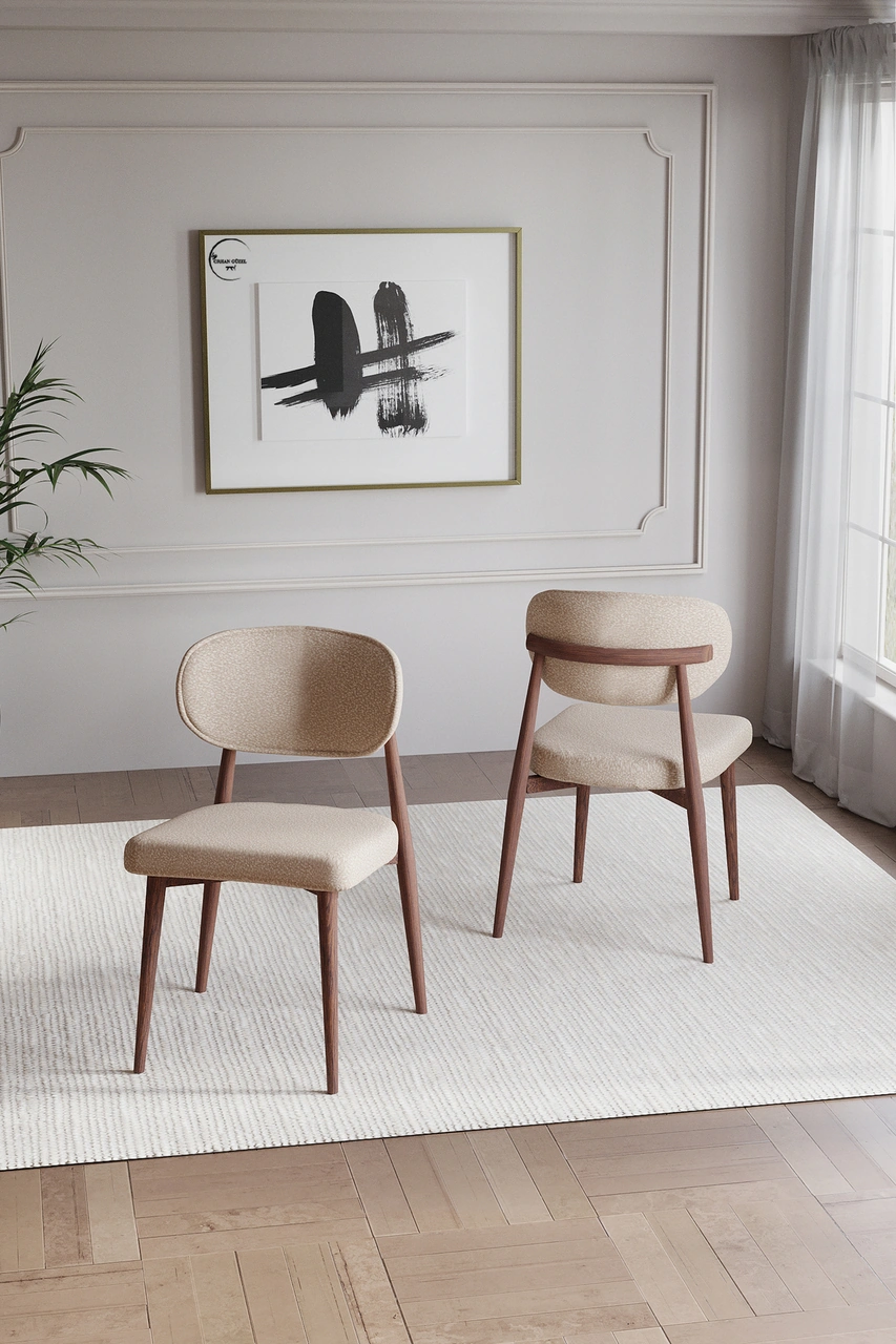 Bohem Polo Mutfak Masası Takımı 6 Kişilik Ahşap Görünümlü Kapiçino Ahşap Görünümlü