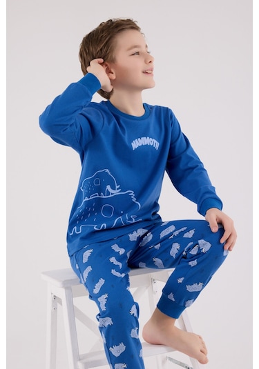 Rolypoly Erkek Çocuk Mavi Pijama Takımı Rp3666-c-v2