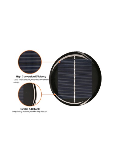 Youmex 0.28w 5v 56ma Çok Kristal Güneş Paneli, 60mm Çaplı, Ip65 Su Geçirmez, Yüksek Verim, Dıy Projeler, Eğitim, Oyuncaklar İçin