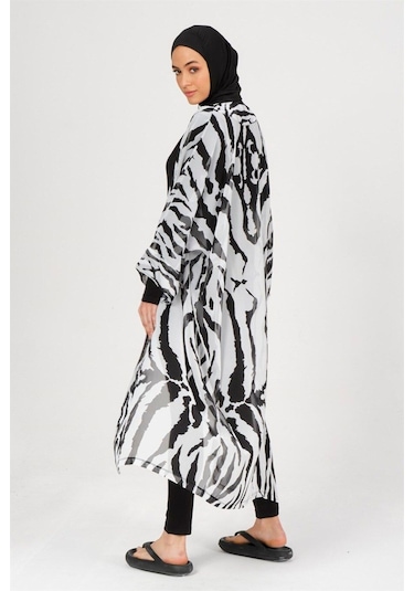 Alfasa Alf7015 Zebra Kemerli Pareo Siyah