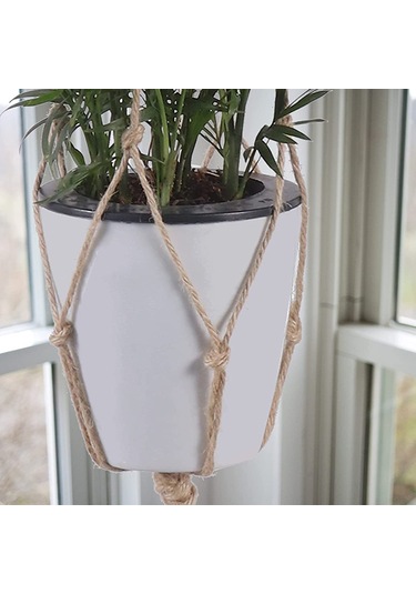 Çiçek Saksısını Asmak İçin File Cepli Halat M Diğer