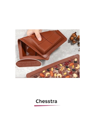 Esnek Bpa İçermez Yüksek Isı Dayanıklı Meşhur Dubai Çikolata Silikon Kalıbı 3 Adet Çok Renkli