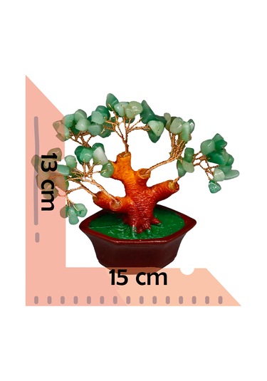 Yeşim Doğal Taş Bonsai Ağacı - Dekoratif Şans Ve Bereket Ağacı