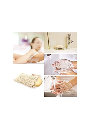 15x Poşet Peeling Sabun Torbası Çanta El Yapımı Sabun Saklama Torbası Rami Köpük Net Krem