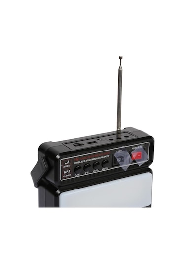 Kamp Lambası Solar Güneş Enerjili Aydınlatma Sistemi 2 Ampul Şarjlı Işıldak Radyo-usb/tf-ns-2730ls Siyah