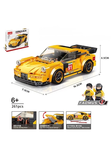 Teknik Porsche 911 Cs Lego Araba Porsche Lego Araba Yapı Blok Oyuncak Araba - 250+ Parça