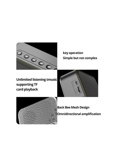 Zilinn Bluetooth'lu Led Dijital Çalar Saat, Hoparlör Ayna Yatak Odası Ofis Dekoru Masa Ekranı Sıcaklık Fm Radyo Siyah-91 Çok Renki