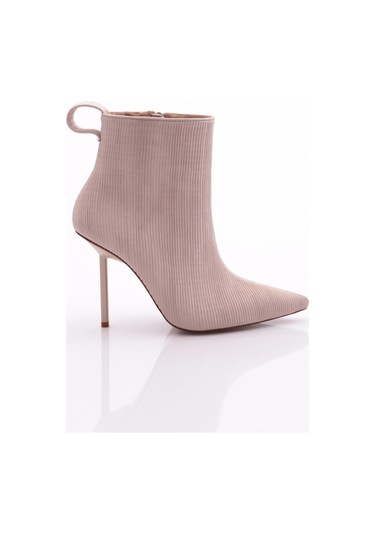 Dgn 8017 Kadin Arkasi Lastikli Topuklu Bot 8017-2446-R6361 Ten Rengi