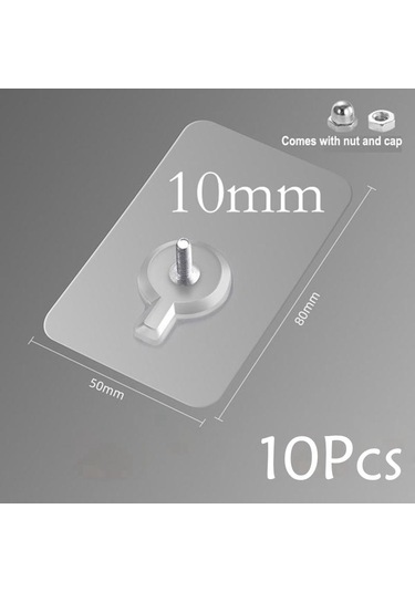 5/10/20 Adet Yüksek Kaliteli Yumruksuz Vidalar Güçlü Kendinden Yapışkanlı Vantuz Enayi Duvar Kanca Askı Mutfak Banyo Araçları 10 10mm Diğer