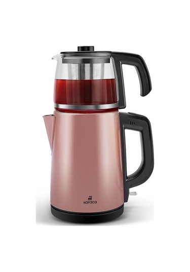Karaca Tea Glass 2 in 1  Çelik Çay Makinesi ve Kettle