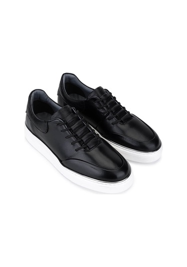 Tamer Tanca Erkek Hakiki Deri Siyah Sneakers & Spor Ayakkabı 530 1275 Erk Ayk Sk25-26 Sıyah Siyah