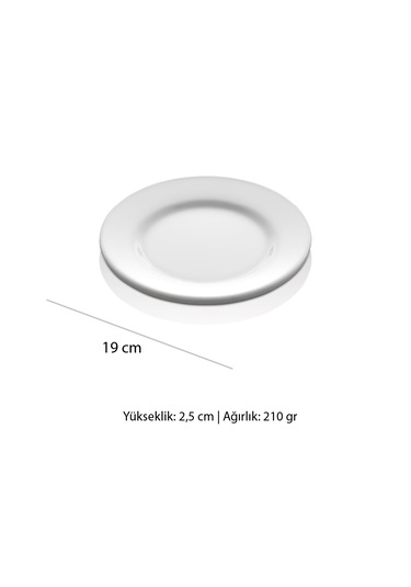 Alezy 598 Göreme Melamin Termostar Grm Servis Tabak 19 Cm Beyaz