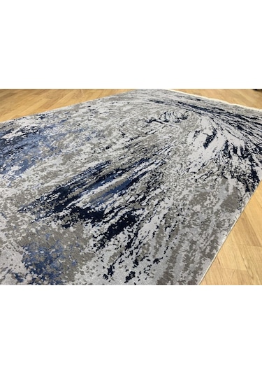 Eko Halı Heritage 626 Grey Blue Modern Bambu Özel Tezgah Halısı Gri Mavi