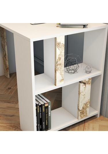 Variant Lima Çalışma Masası Ve Kitaplık Takımı - Beyaz / Beyaz Me