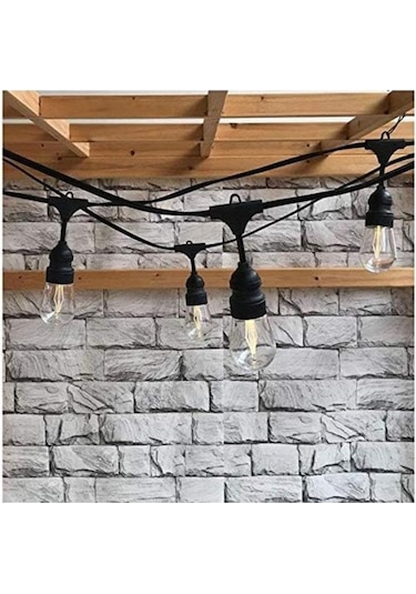 5 Duylu Birbirine Eklenebilir 5 Mt Cata Sarmaşık Dış Mekan Bahçe Aydınlatma Armatürü E27 Ip64 Siyah