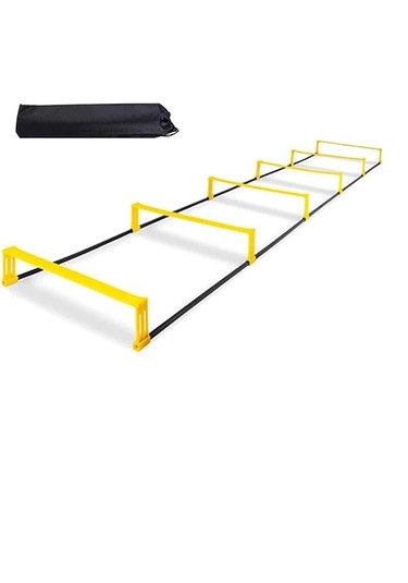 Antrenman Merdiveni 2'si 1 Arada Engel Ve Çeviklik Merdiveni 230 Sarı - Siyah