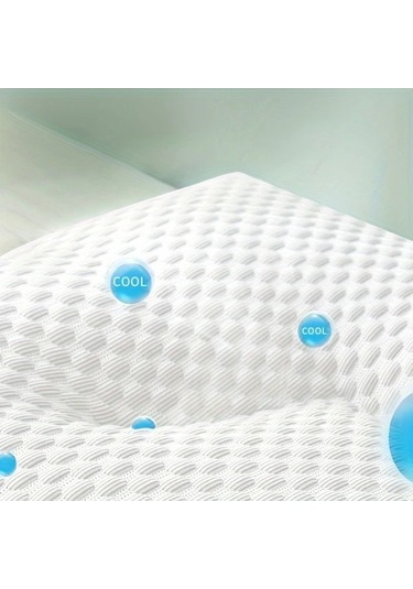 Trendooze Üçüncü Nesil Mavi Boyun Yastığı, Uyku Destekli Servikal Yastık Diğer