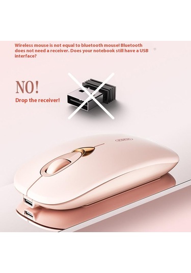 Inphıc Q8 Kablosuz Bluetooth Fare Kadınlar İçin 1600 Dpı Şarj Edilebilir Dilsiz Fare Dizüstü Pc İçin