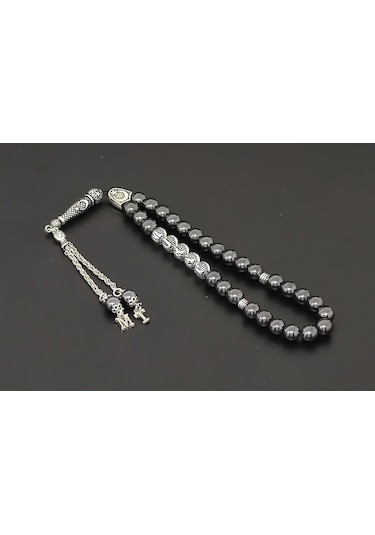 Tesbihsakarya Isimli - Kişiye Özel - Isme Özel - Hematit Doğaltaş Tesbih - 8 Mm