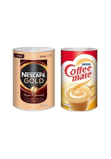 Nescafe Gold Ve Coffeemate Boş Teneke Kutuları