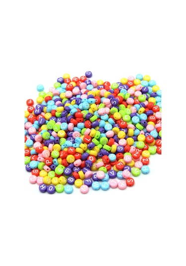 Harf Boncuk Elips Pastel Renkli 6 Mm 250 Gr